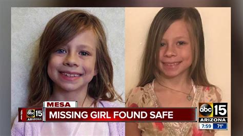 Missing 8 Year Old Girl From Mesa Found Safe Youtube