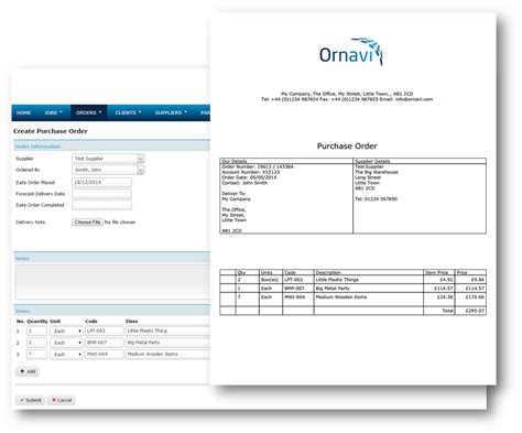 Purchase Order Management Ornavi Business Software