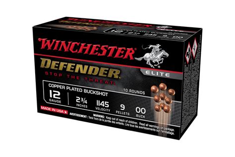 Winchester 12 Ga 2 34 Inch 9 Pellet 00 Buckshot Defender 10box
