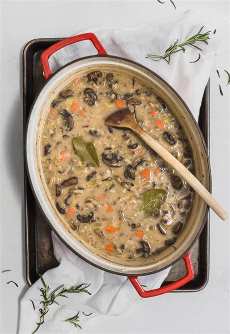 Creamy Mushroom And Wild Rice Soup Monkey And Me Kitchen Adventures