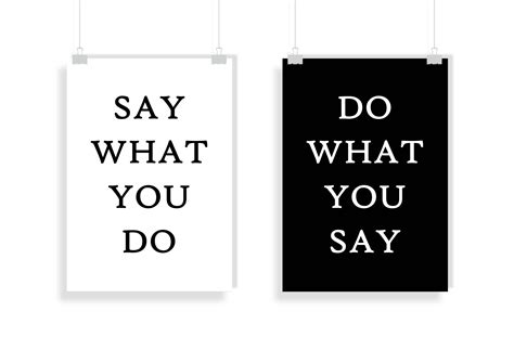 Say What You Do Print Poster Quote Various Sizes Print Etsy