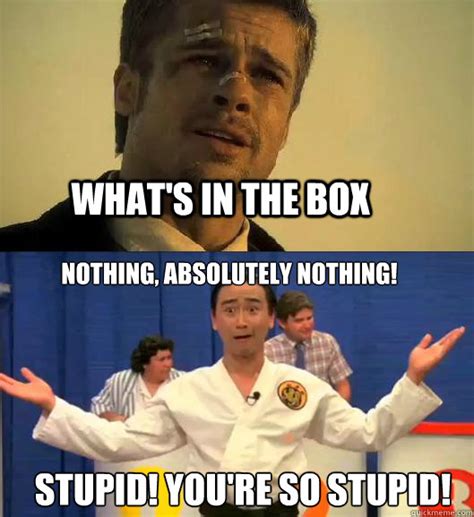 Whats In The Box Nothing Absolutely Nothing Stupid Youre So Stupid