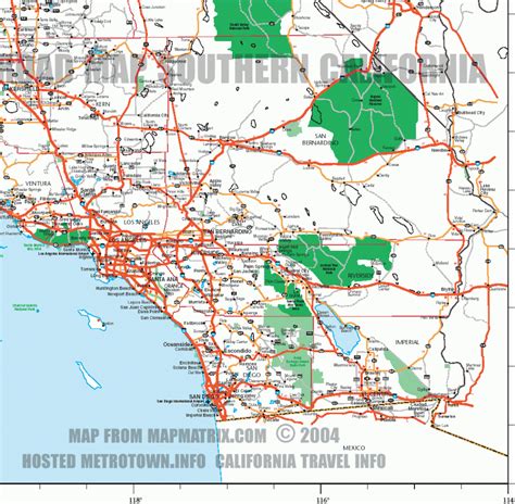 Road Map Of Southern California Including Santa Barbara Los California Highway Map Pdf