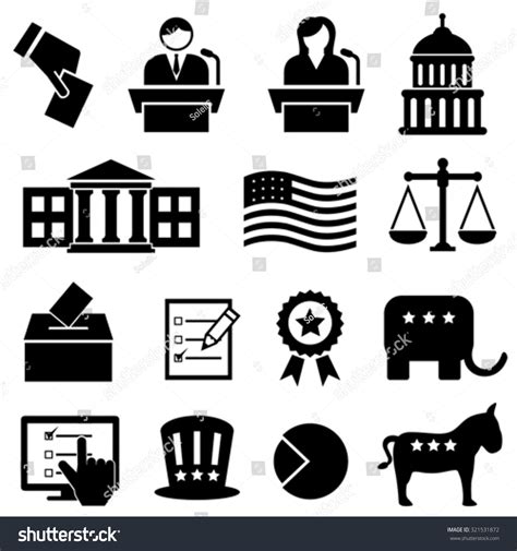 Free election icons in wide variety of styles like line, solid, flat, colored outline, hand drawn and many more such styles. Election Voting Icon Set Stock Vector 321531872 - Shutterstock