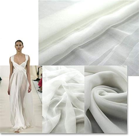 Fdsilk Natural White 100 Pure Silk Chiffon Fabric By The