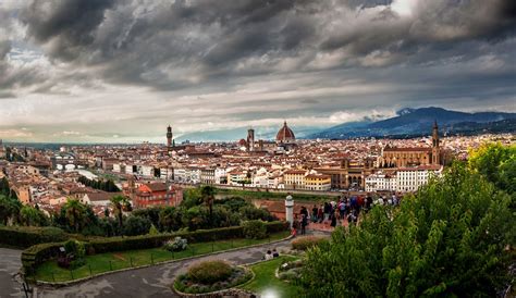 Panoramic View Of Florence From Piazzale Michelangelo Italy