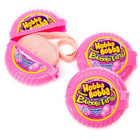 Hubba Bubba Bubble Tape Gum Rolls Original 12 Piece Box Candy