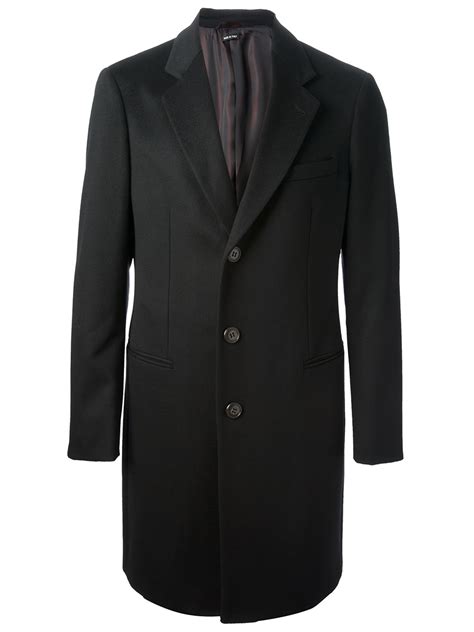 Mens long black trench coat. Giorgio Armani Dress Coat in Black for Men - Lyst