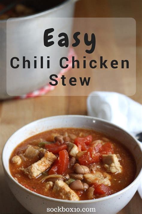 This chicken and apple stew is given extra body with the addition of red onion, celery, potatoes, carrots, and parsnips. Chili Chicken Stew | Recipe | Chili, Chicken stew, Chicken ...