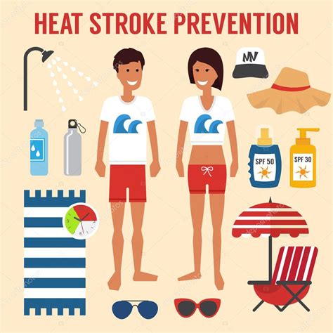 Heat Sun Stroke Prevention — Stock Vector © Yapanda 109326134