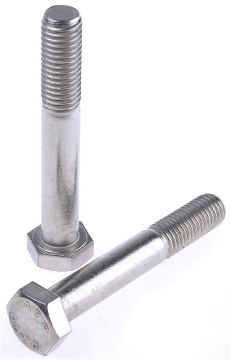 Plain Stainless Steel Hex Bolt M12 X 80mm Rs