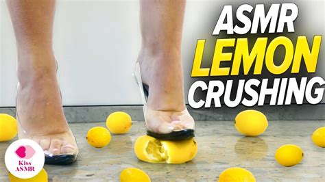 Asmr Crushing Lemons With High Heels 4k Youtube