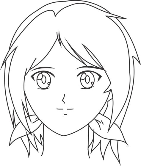 sketsa wajah menggambar anime