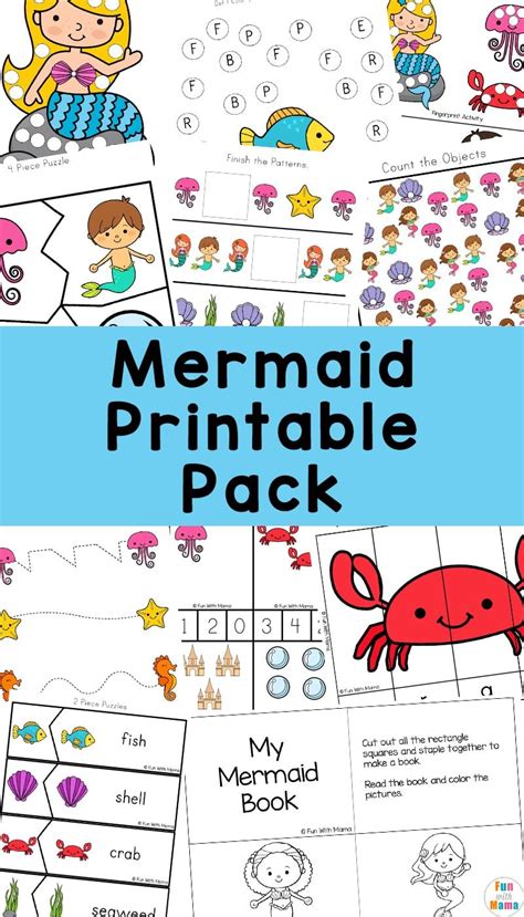 Mermaid Activities Pack Fun With Mama Educational Activities For