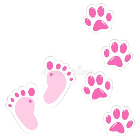 Baby Foot Steps Background Seamless Pattern Stock