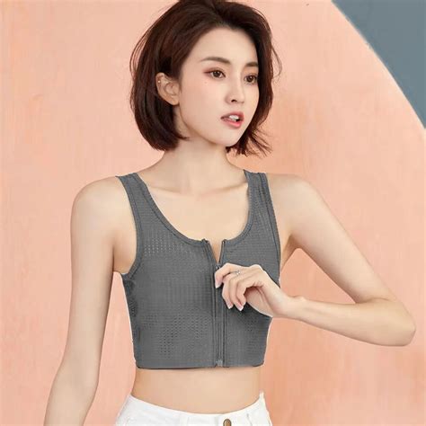 same day shipping provide the latest products iefiel womens breathable super flat chest lesbian
