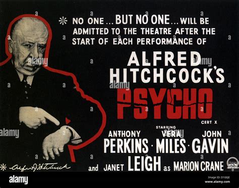 Psycho Poster For 1960 Paramountuniversal Film Directed By Alfred