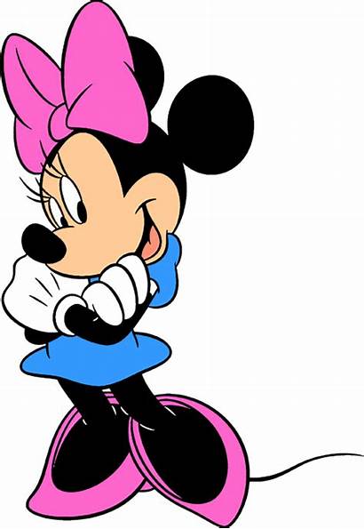Minnie Disney Clip Clipart Mouse Pink Characters