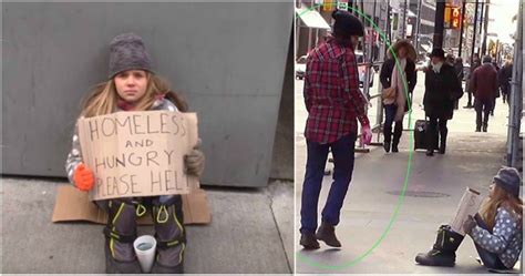 Hidden Cam Shows How People React To Homeless Girl