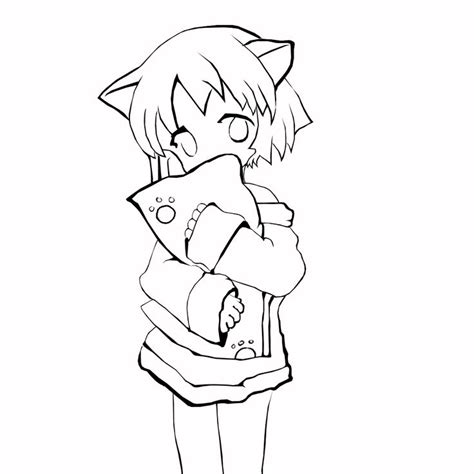 Image Result For Anime Wolf Girl Chibi Outline Anime