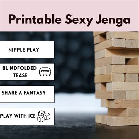 Sexy Jenga Game Etsy