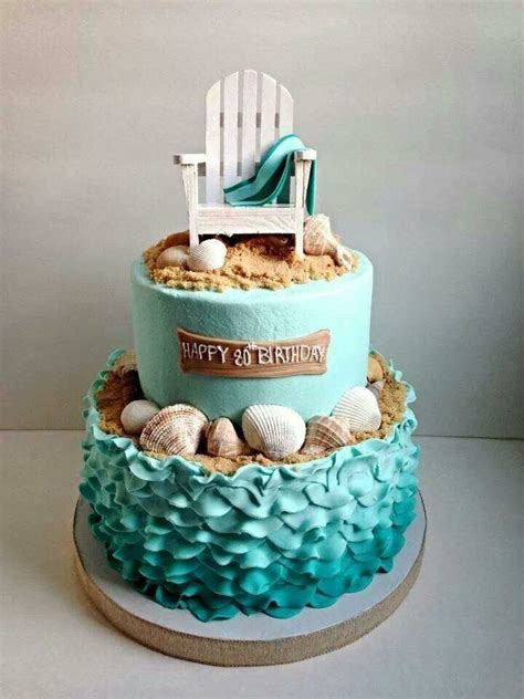Beach Birthday Cake Best Of Beautiful Beach Theme Cake Surf Cake Beach Cakes Beach Themed Cakes