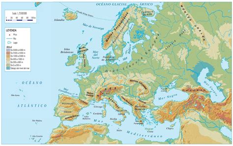 Imperio De La Tierra Media Mapa FÍsico De Europa