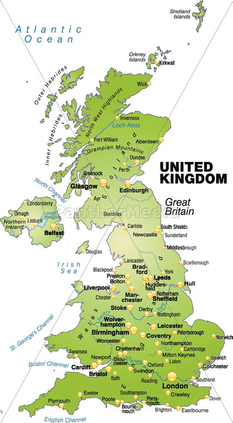 It shares land borders with scotland to the north england is separated from continental europe by the north sea to the east and the english. karte von england als übersichtskarte in grün ...