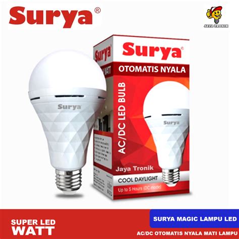 Lampu Bohlam Emergency Surya Magic Led 9w 12w 18w Watt Nyala Otomatis