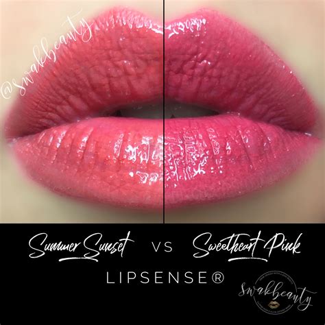 Summer Sunset Vs Limited Edition Sweetheart Pink Lipsense Comparison