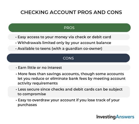 Checking Vs Savings Accounts Investinganswers