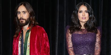Jared Leto Salma Hayek Join More Stars At Guccis Paris Show Bel