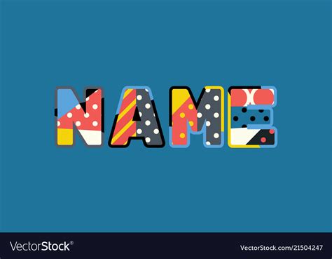 Name Concept Word Art Royalty Free Vector Image