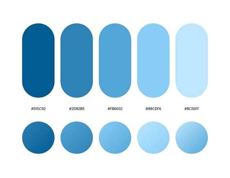Blue Color Schemes And Gradient Palettes Flat Color