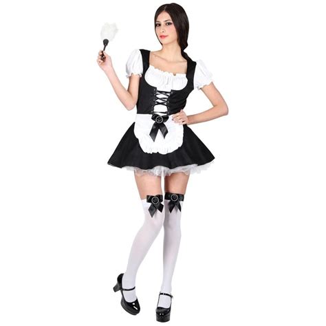 flirty french maid adult fancy dress costume