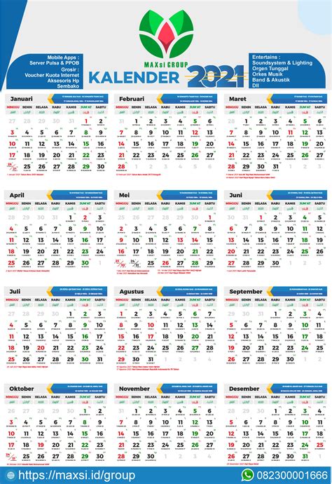 Cari kalender 2021 yang keren? Download Kalender 2021 Gratis CDR PNG - MAXsi GROUP - MAXsi.id