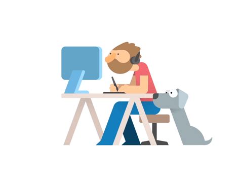 Working From Home By Jakov Suran 2d Character Animation Animation