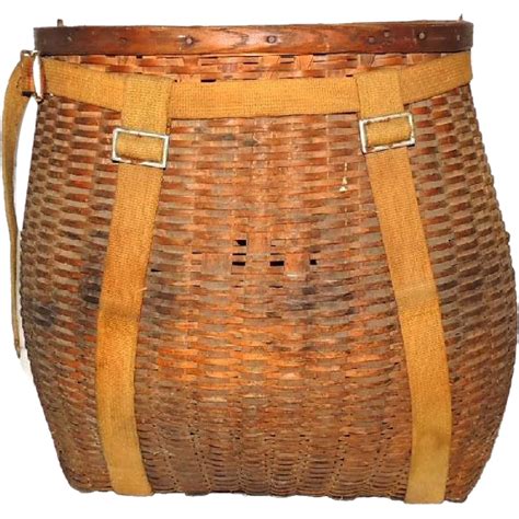 Vintage Adirondack Pack Basket Trappers Basket C1930s Old Baskets