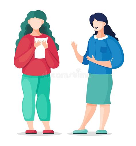 Two Girls Talking Stock Illustrations 865 Two Girls Talking Stock