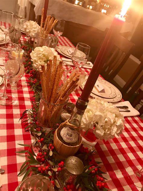 Every kind of dinner party can benefit from floral displays. Italian Dinner party table decor | Italian party ...