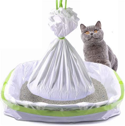 Cat Litter Box Liners Disposal Bags Jumbo Drawstring Cat Litter Pan