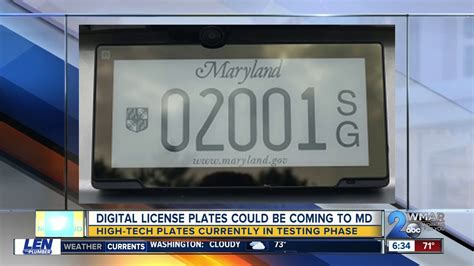 Mdot Mva To Test Digital License Plate Technology In Maryland Youtube