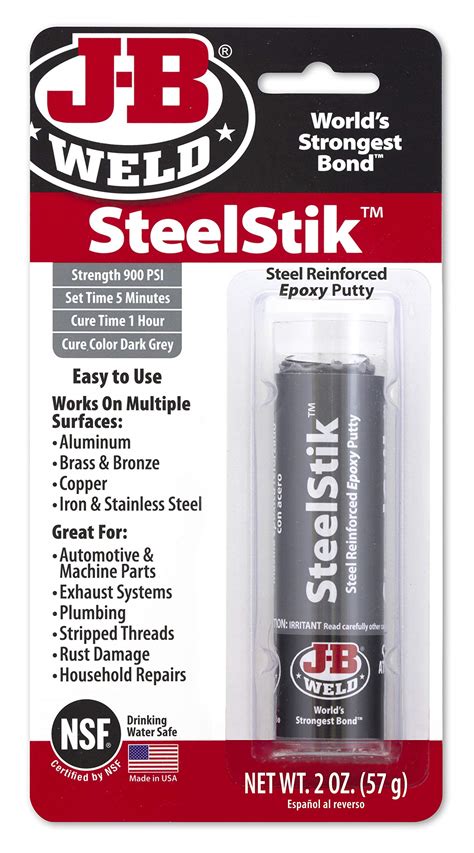 Buy J B Weld 8267 Steelstik Steel Reinforced Epoxy Putty Stick 2 Oz