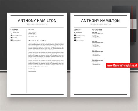 These free resume file can be easily edited in photoshop or ms word software application. Minimalist CV Template / Resume Template Word, Curriculum ...