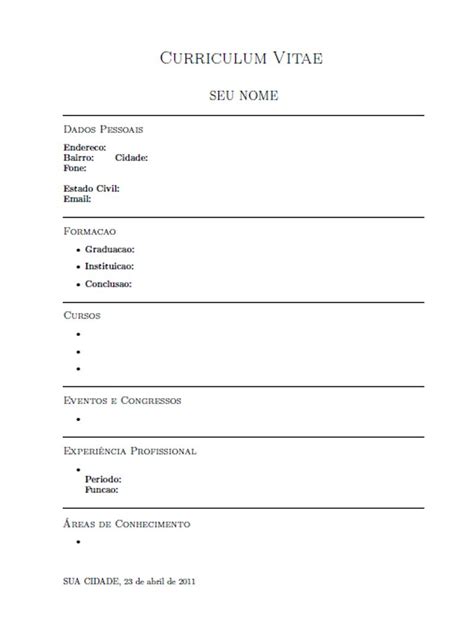 Curriculo Simples E Bom Curriculum Vitae Functional Resume Types Of Riset