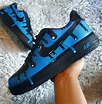 Nike Air Force 1 Custom Blue Drip Dripping Custom Custom - Etsy Hong Kong