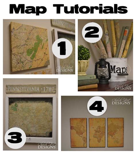 Diy Map Art Diy Art Map Crafts Diy And Crafts Map Decor Vintage