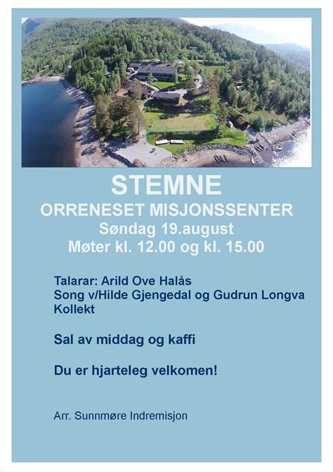 Plakat Orrenesstemne 2018 original Sunnmøre Indremisjon