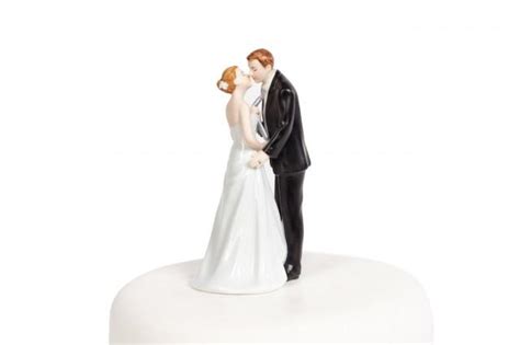 Tieing The Knot Funny Wedding Cake Topper Custom Painted Hair Color