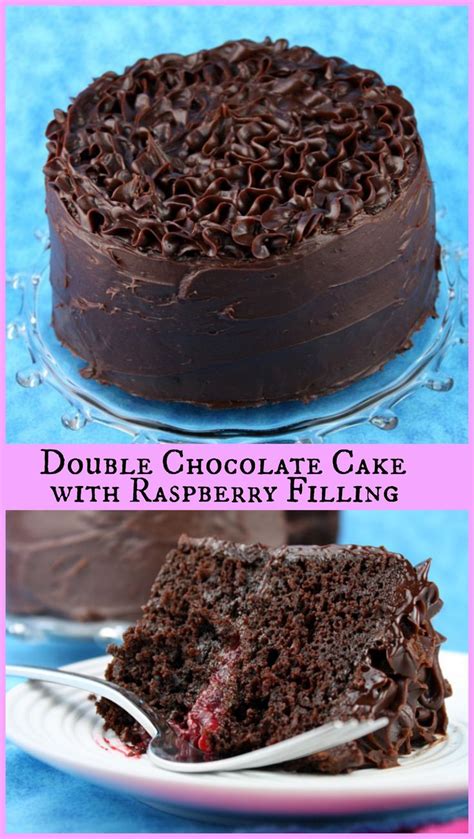 Double Chocolate Cake With Raspberry Filling Chocolate